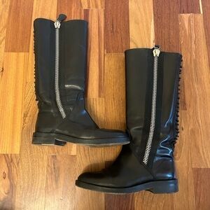 Alejandro Ingelmo black leather riding boots